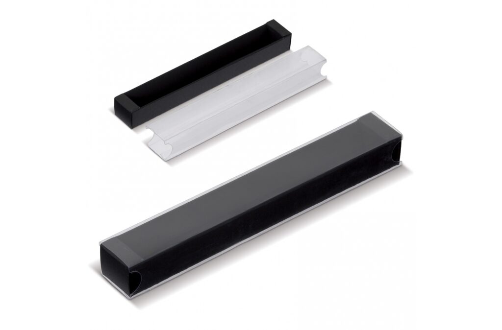 Etui cadeau avec fourreau en PCV 1 stylo