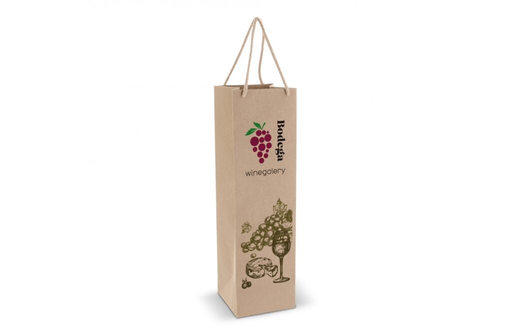 Sac à vin en papier  120g/m² 11,5×11,5x40cm