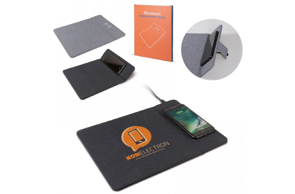 Mousepad with wireless charging pad 5W
