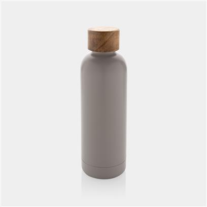 Bouteille iso en acier inoxydable recyclée RCS Wood
