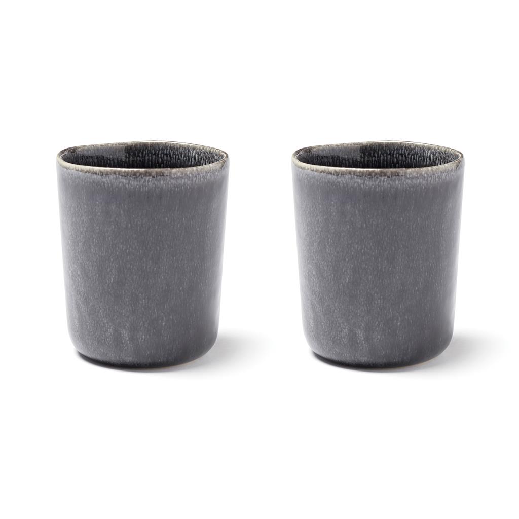 VINGA Set de 2 mugs Nomimono Noir