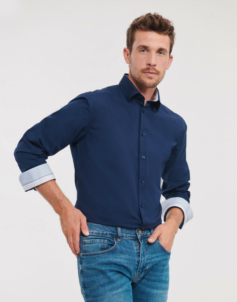 Men’s LS Tailored Contrast Ultimate Stretch Shirt