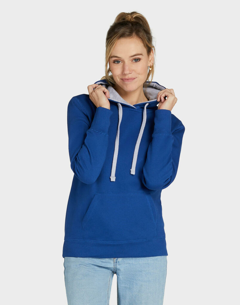 Contrast Hooded Sweatshirt Women