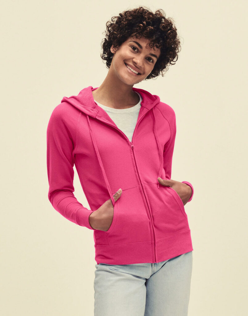 Ladies Lightweight Hooded Sweat Jacket