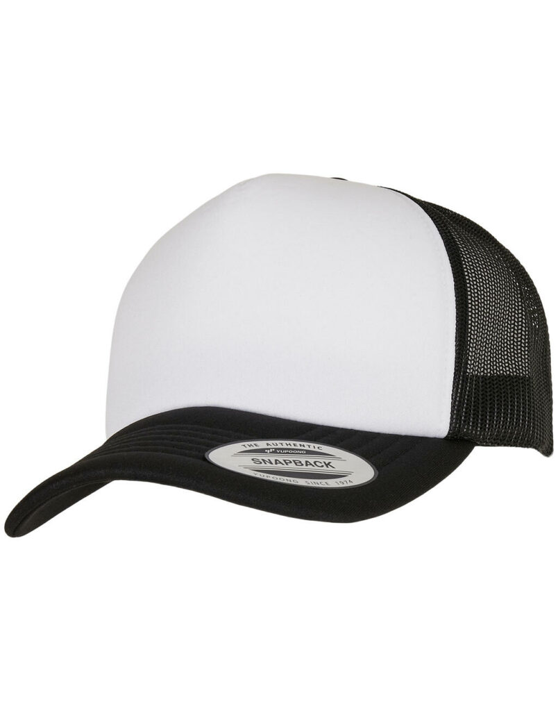 Classic Curved Foam Trucker Cap – White Front