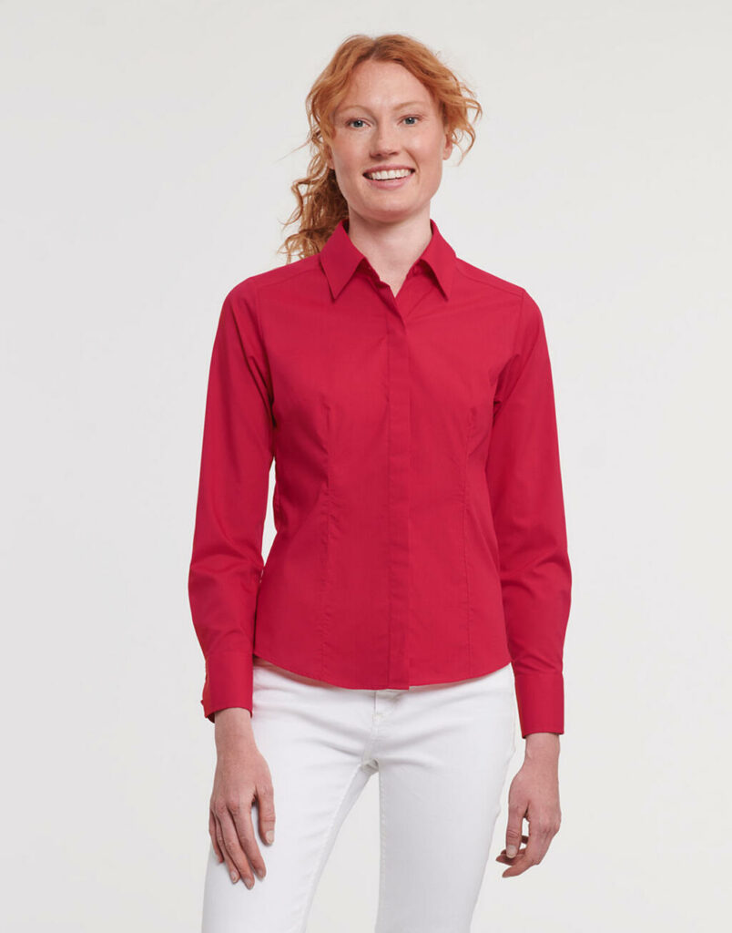 Ladies’ LS Fitted Poplin Shirt