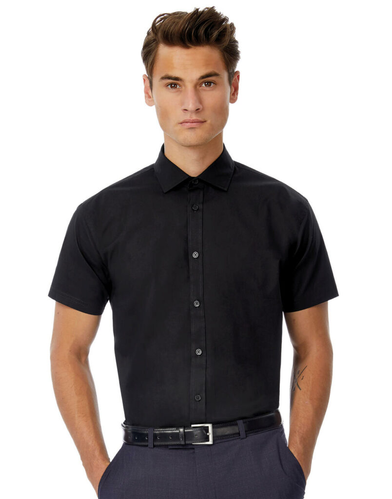 Black Tie SSL/men Poplin Shirt