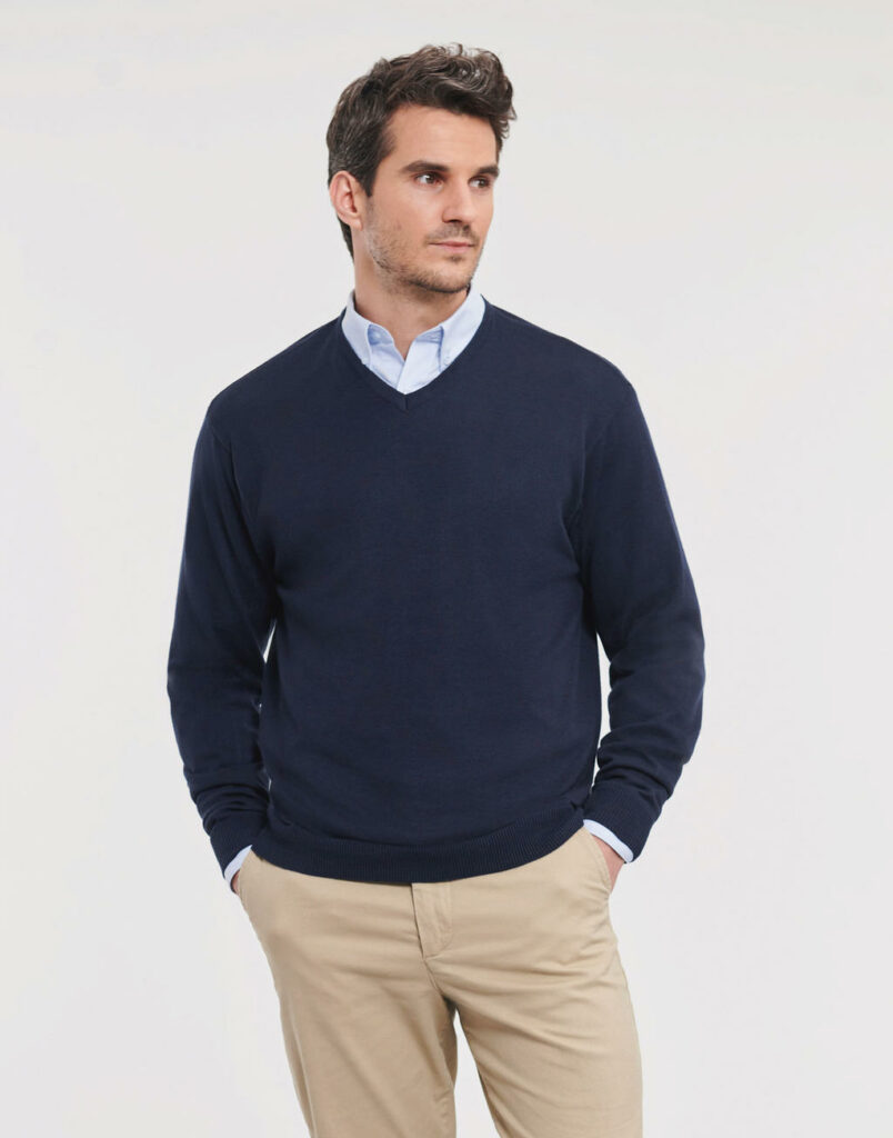 Men’s V-Neck Knitted Pullover