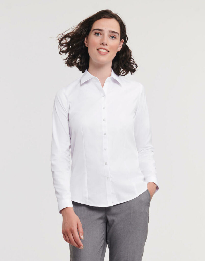 Ladies’ LS Herringbone Shirt