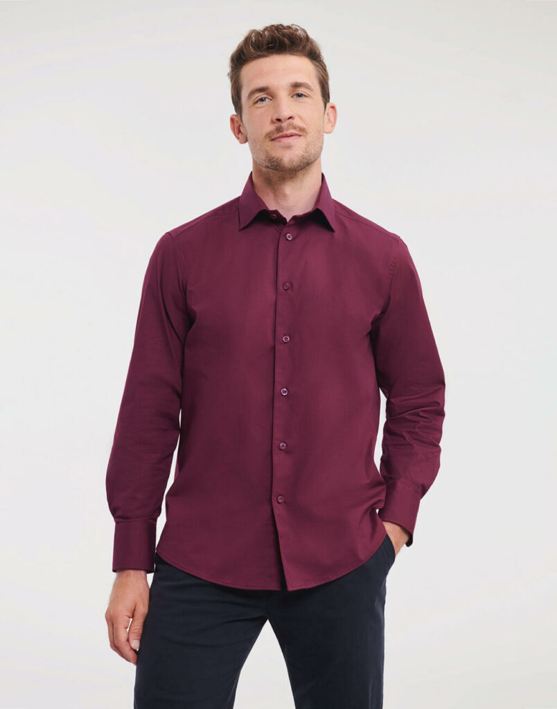 Fitted Long Sleeve Stretch Shirt