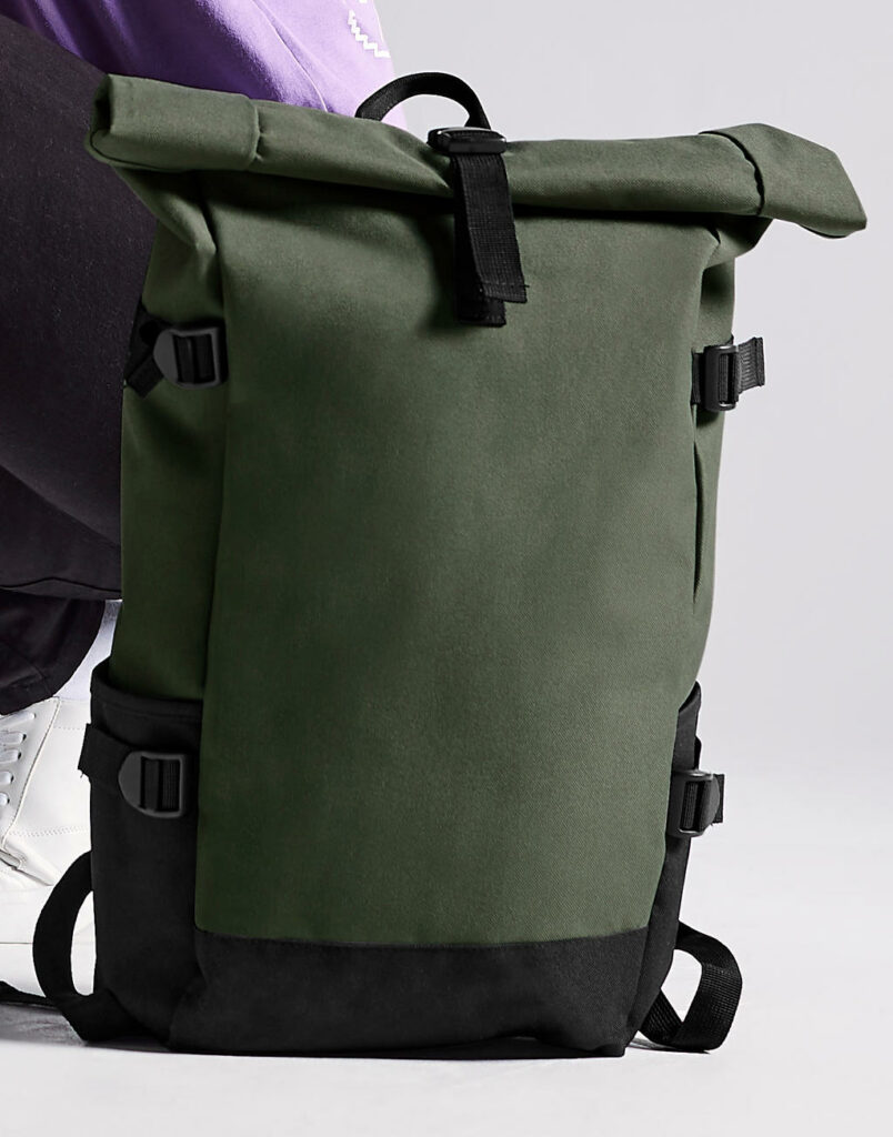 Block Roll-Top Backpack