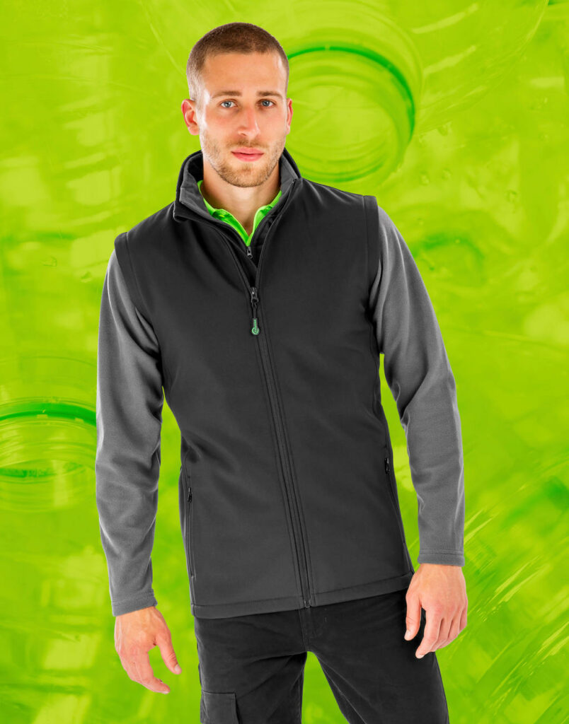 Men’s Recycled 2-Layer Printable Softshell B/W
