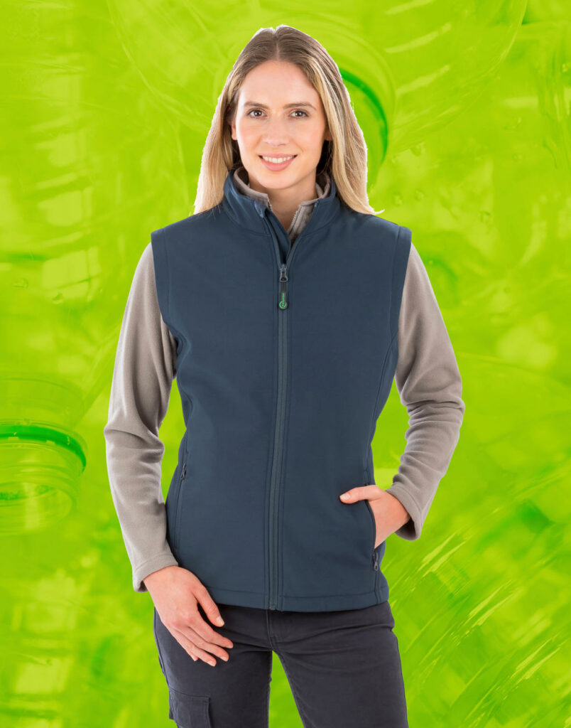 Women’s Recycled 2-Layer Printable Softshell B/W