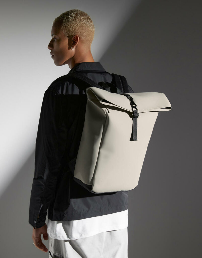 Matte PU Rolltop Backpack