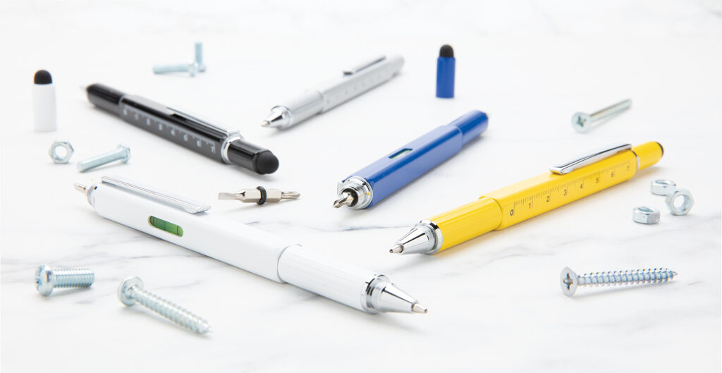 Stylo outil 5 en 1 en aluminium