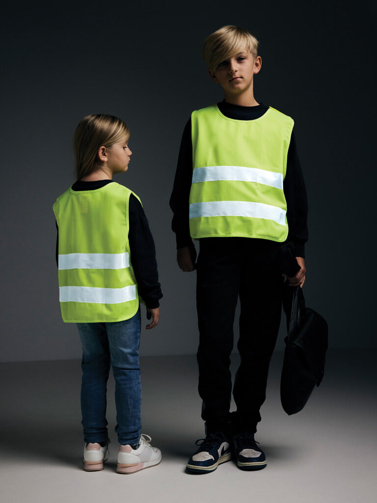 GRS recycled PET high-visibility safety vest 3-6 years