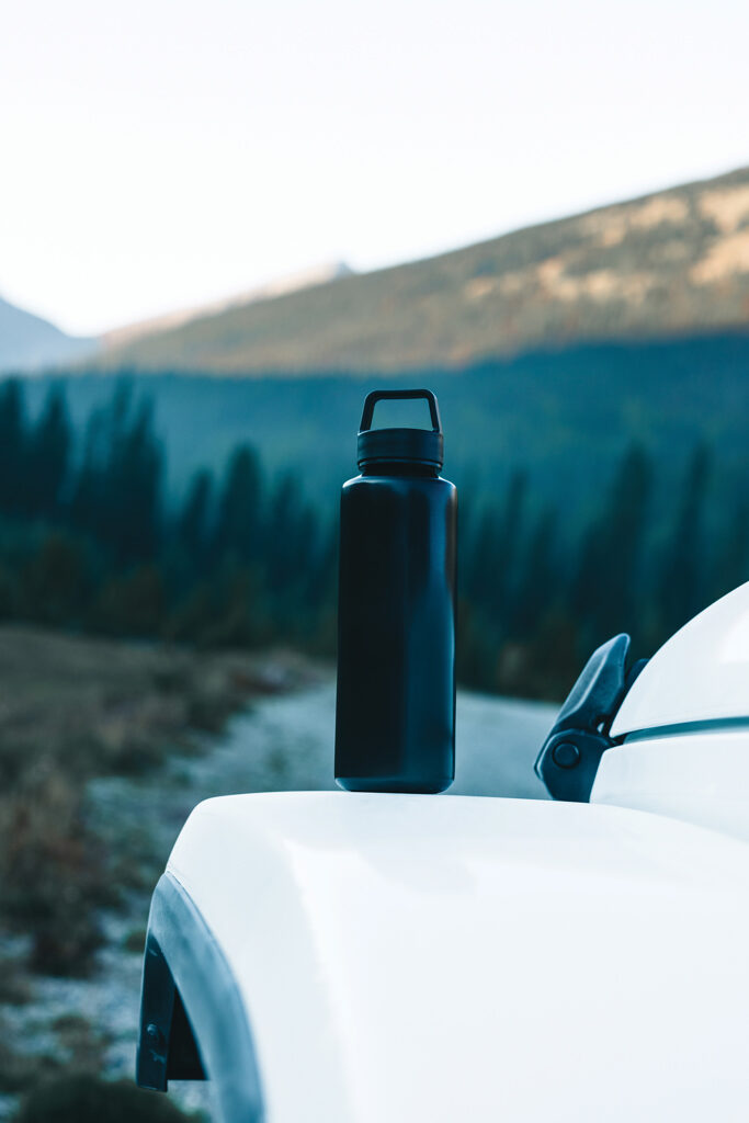 Bouteille 500ml en PP recyclé RCS et avec poignée