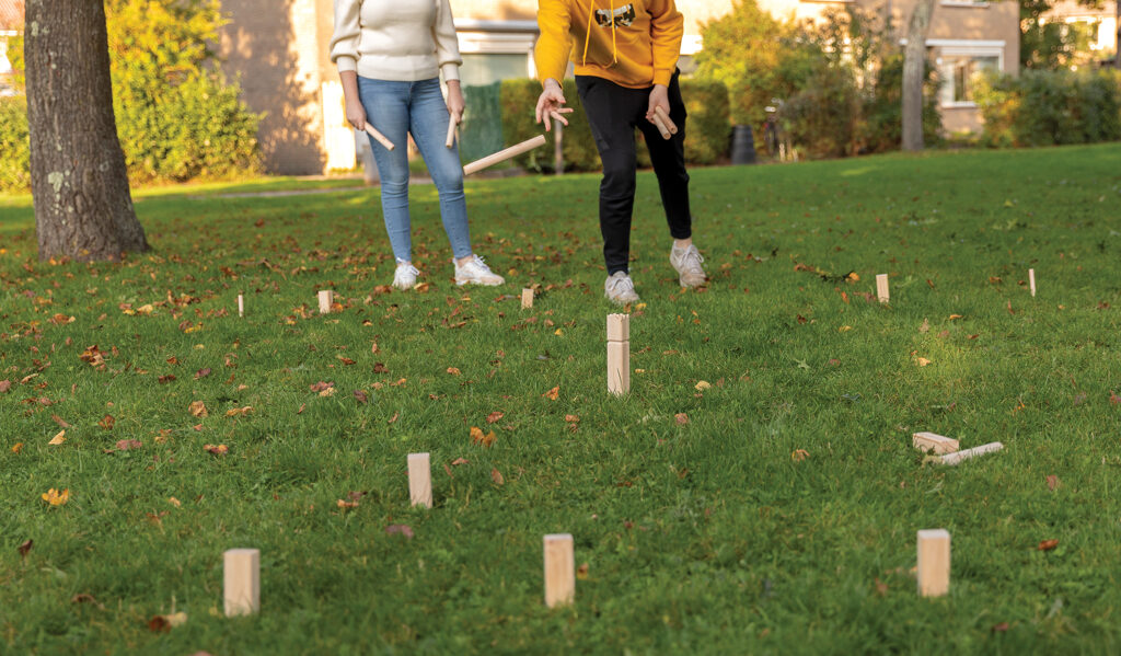 Jeu de Kubb en bois