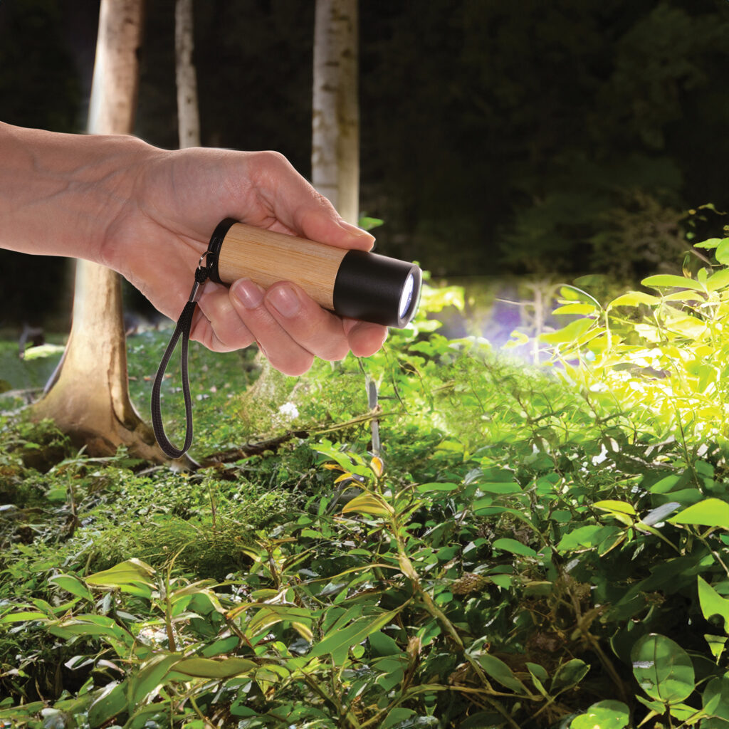 Bamboo and RCS certfied recycled plastic torch