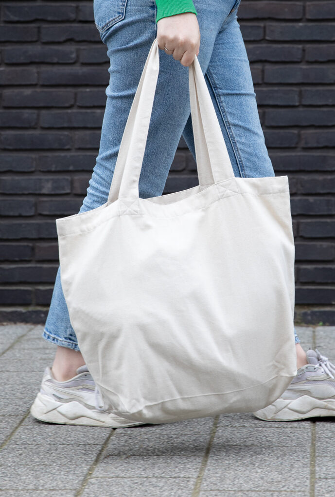 Impact Aware™ re-canvas shopper met vakje 240gsm ongeverfd