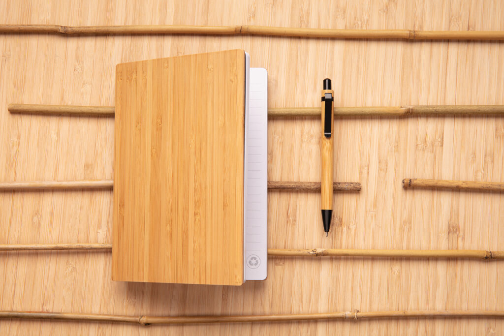 A5 Bamboo notebook & pen set