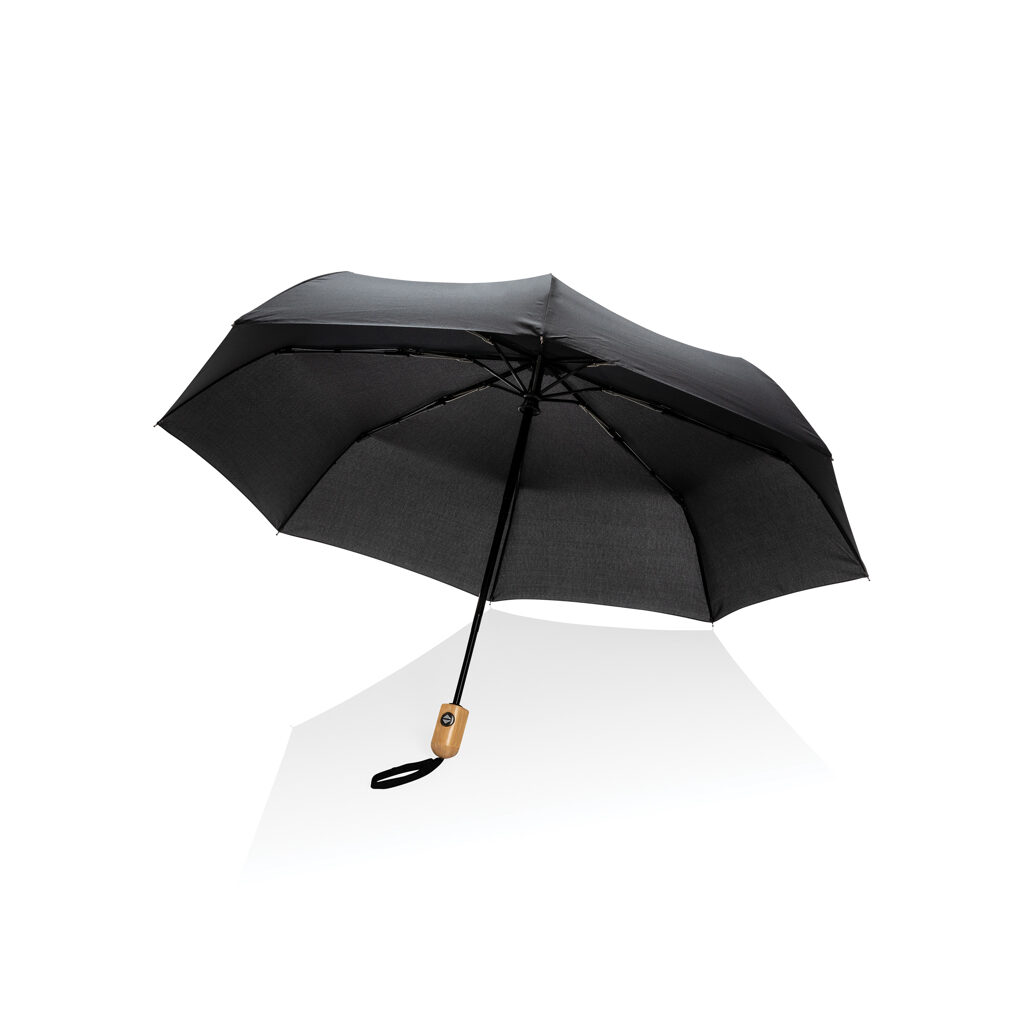 Parapluie 21″ automatique rPET 190T et bambou Impact AWARE™