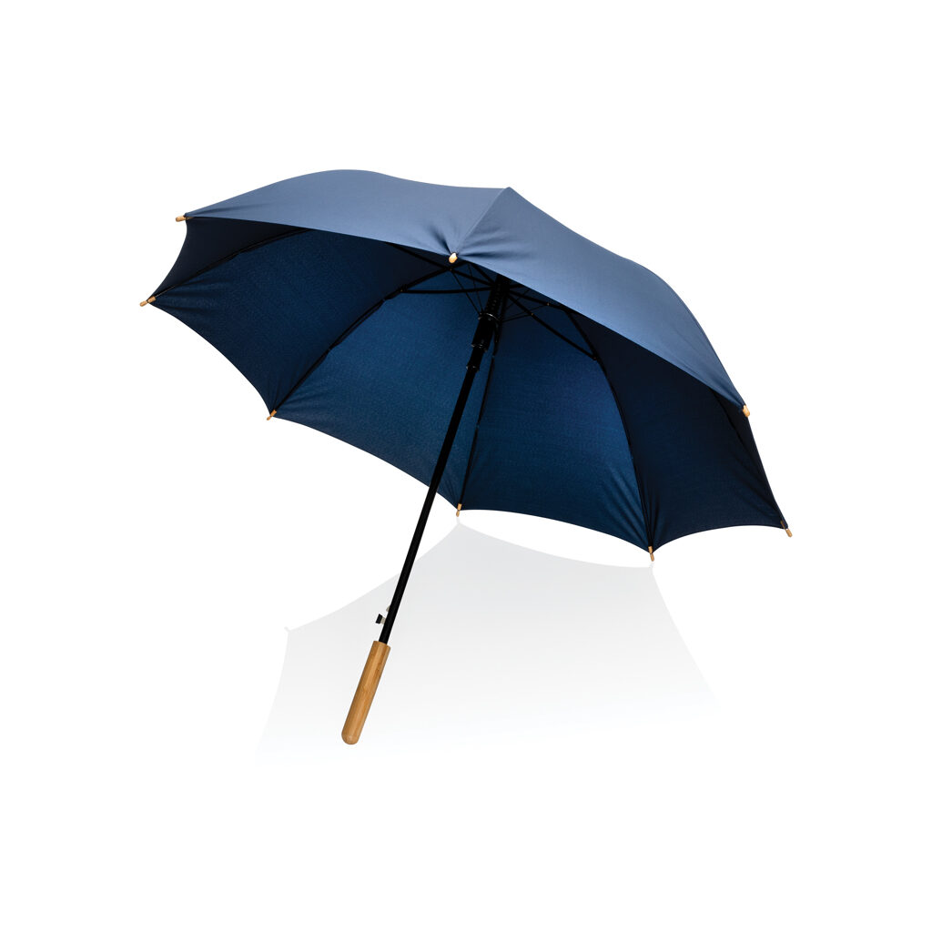 23″ Impact AWARE™ RPET 190T auto open bamboo umbrella